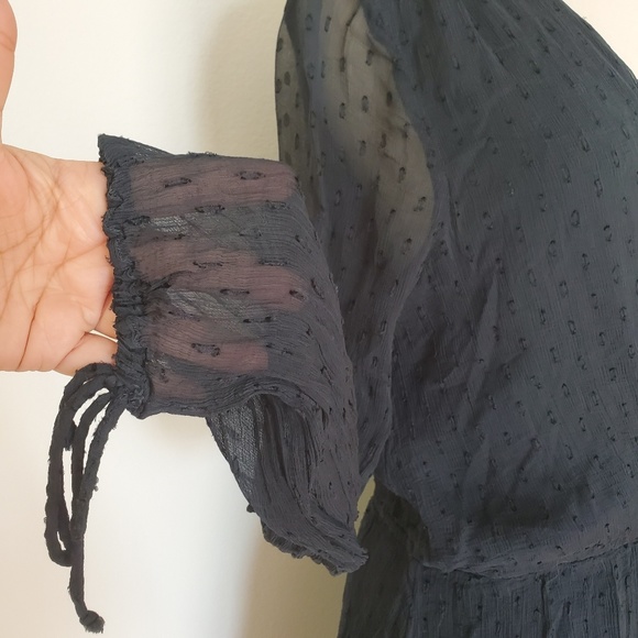 Free People DahliaSheer Dot Print Mini Dress - Picture 5 of 7